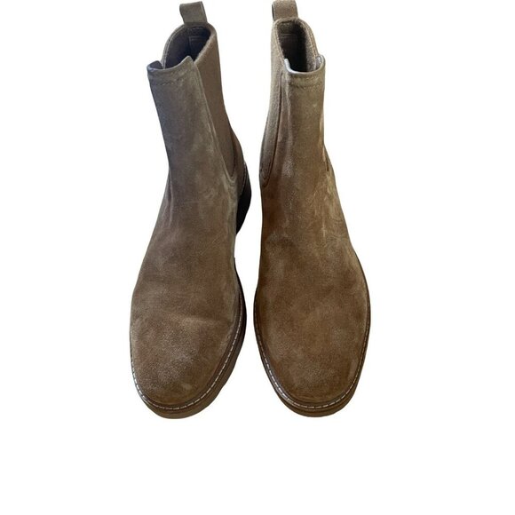 VINCE. Womens Brown Water Repellent Back Pull-Tab Rue Block Heel Chelsea 8.5 M - Picture 8 of 12